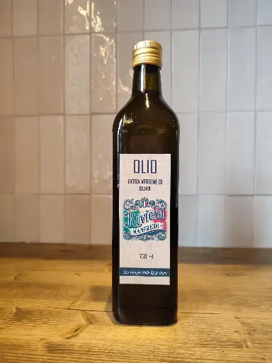 [LQ_750ml] Olio Extra vergine@Riviera Manfredi - Bouteille en verre (750ml)