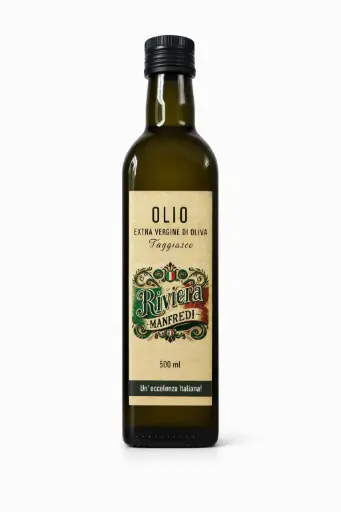[LQ_500ml] Olio Extra vergine@Riviera Manfredi - Glass bottle (500ml)