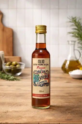 Olio Extra vergine Piccante al Peperoncino@Riviera Manfredi